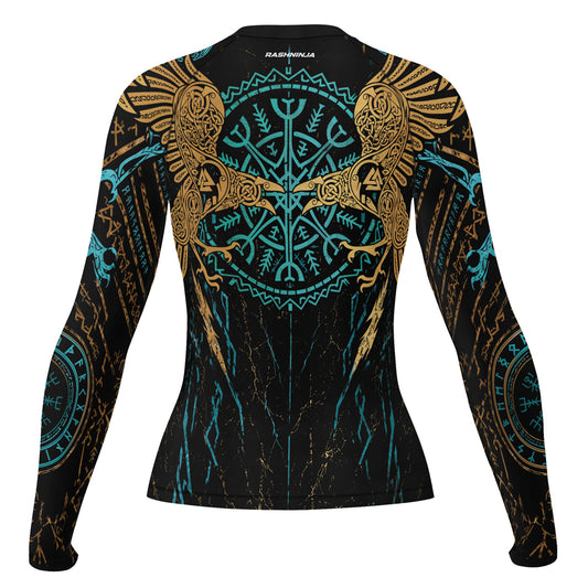 Rashninja Viking Raven Women's Long Sleeve Rash Guard