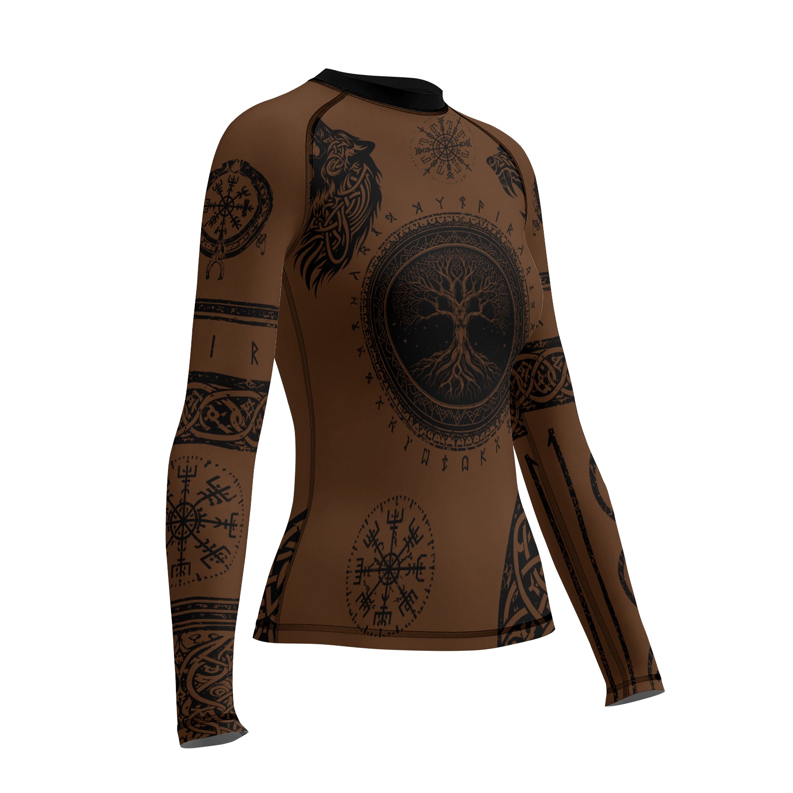 Rashninja Yggdrasil Bear Viking Women's Long Sleeve Rash Guard