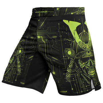Rashninja Cyber Samurai Circuit Green Men's Fight Shorts