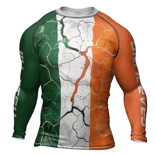 Rashninja Patriot Ireland Flag Men's Long Sleeve Rash Guard