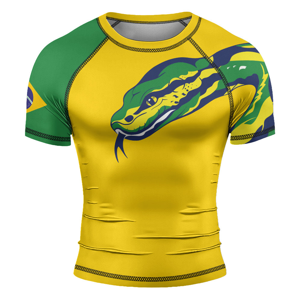 Rashninja Patriot Mexico Flag Men's Short Sleeve Rash Guard