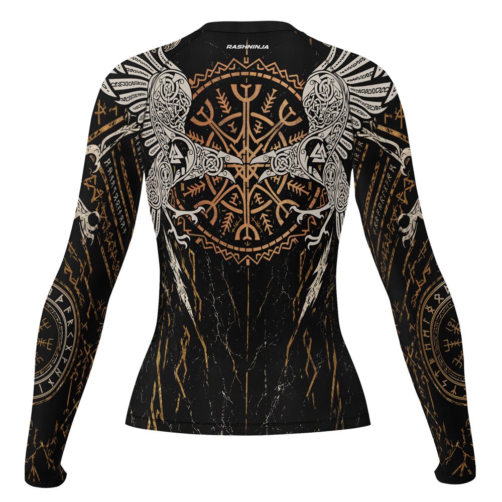 Rashninja Viking Raven Women's Long Sleeve Rash Guard