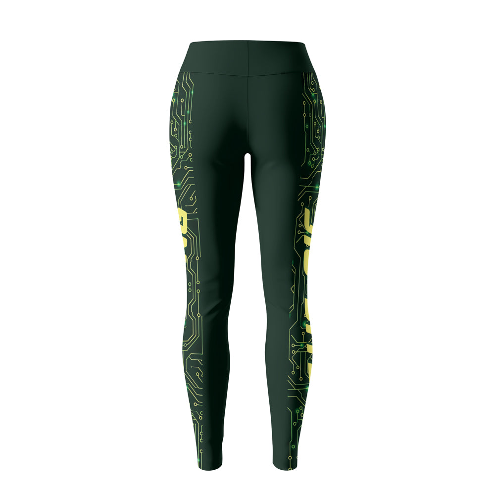 Rashninja Green Cyber Circuit Women's Leggings