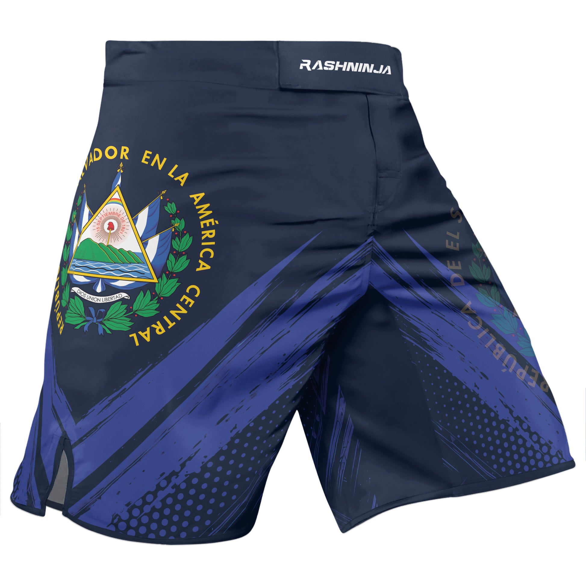 Rashninja Patriot El Salvador Flag Men's Fight Shorts