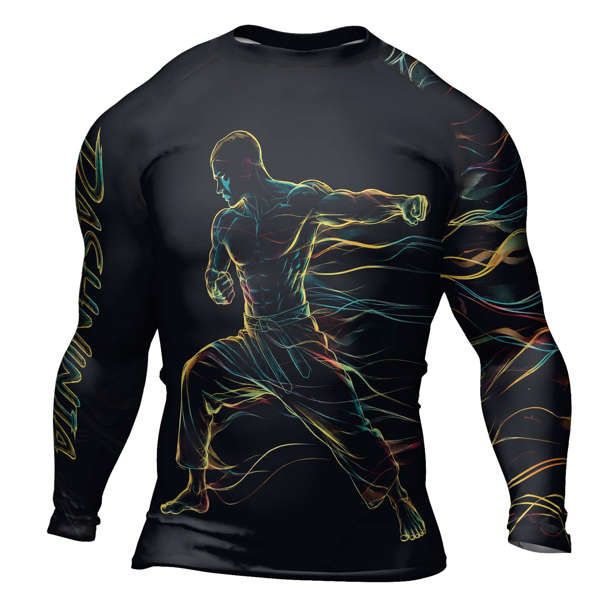 Rashninja Cyber Energy Fighter Men's Long Sleeve Rash Guard