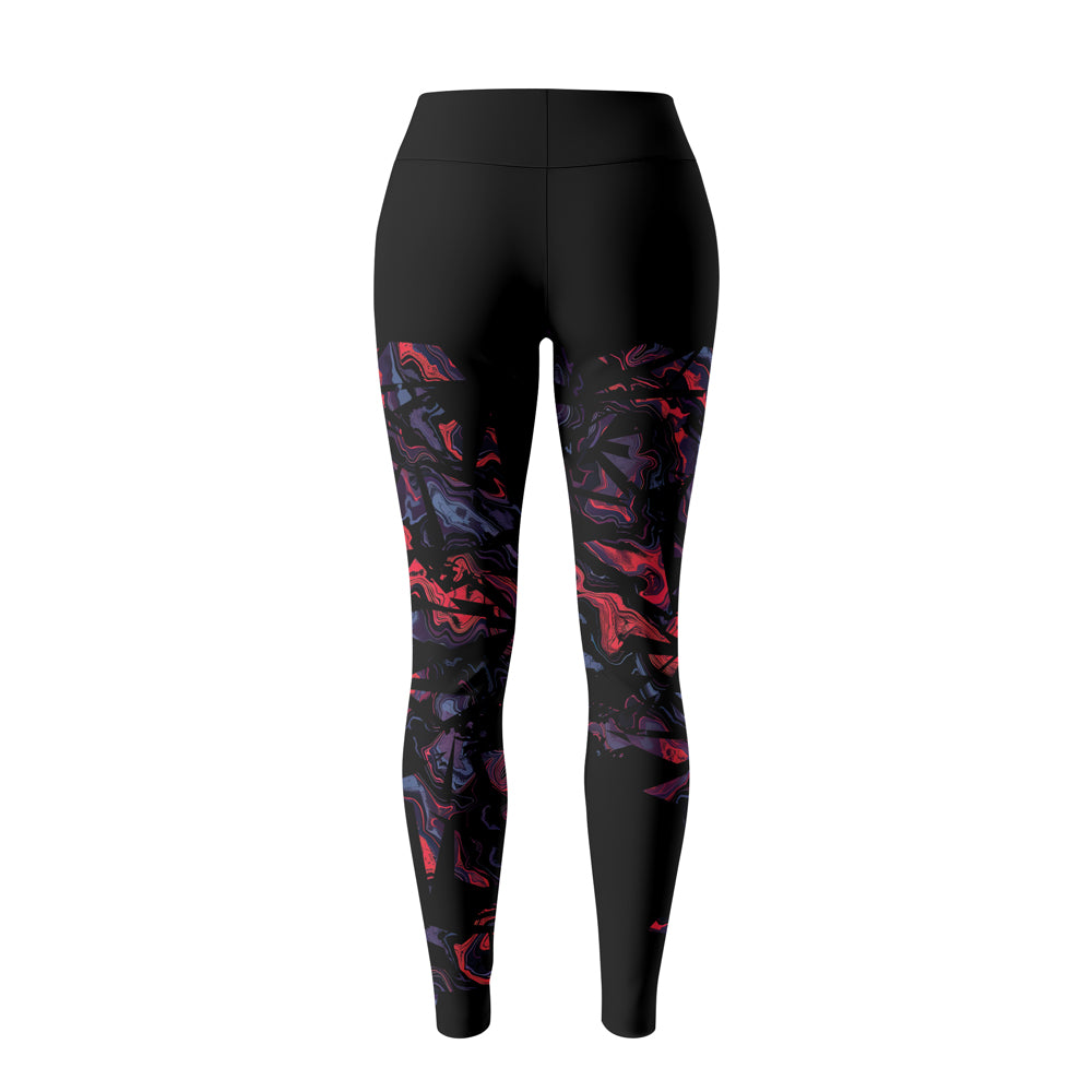 Rashninja Red Cyber Marble Women's Leggings