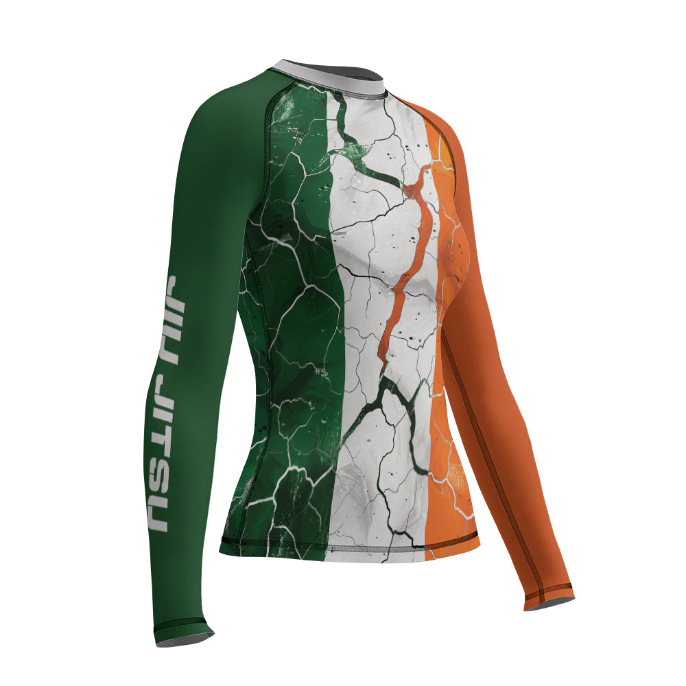 Rashninja Ireland Flag Women's Long Sleeve Rash Guard