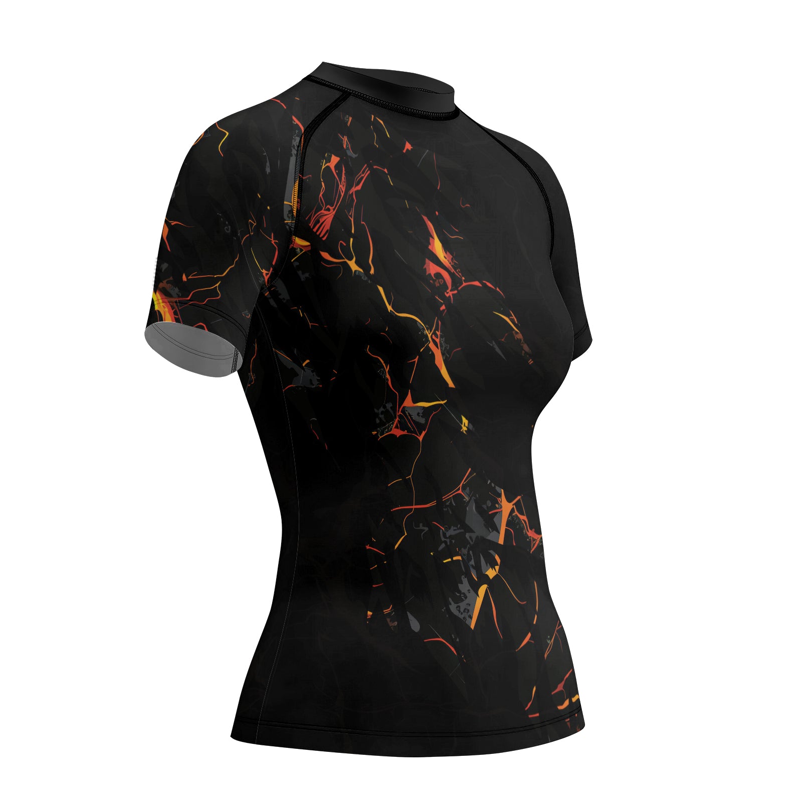 Rashninja Cyber Lava Women's Short Sleeve Rash Guard