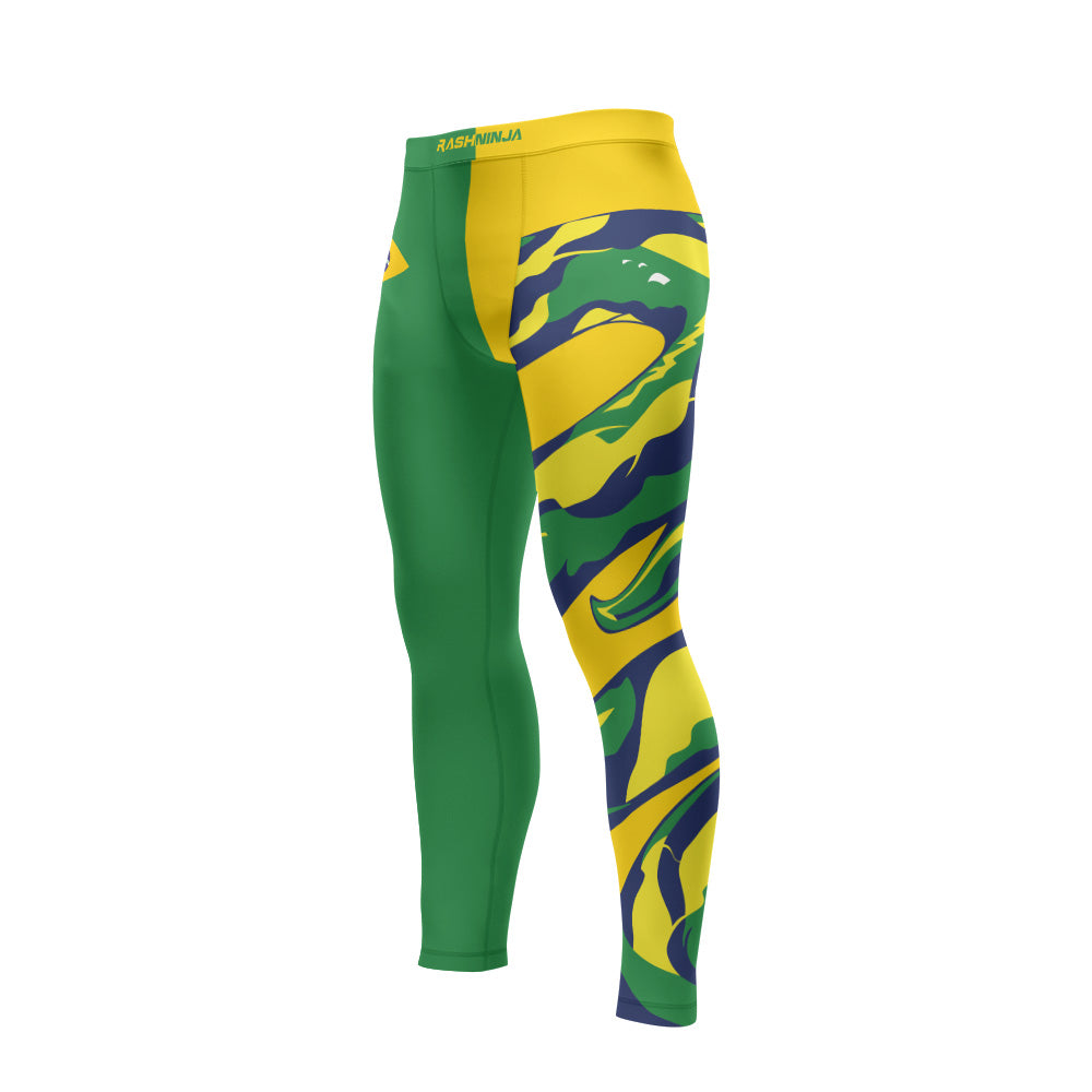 Rashninja Patriot Brazil Flag Men's Spats