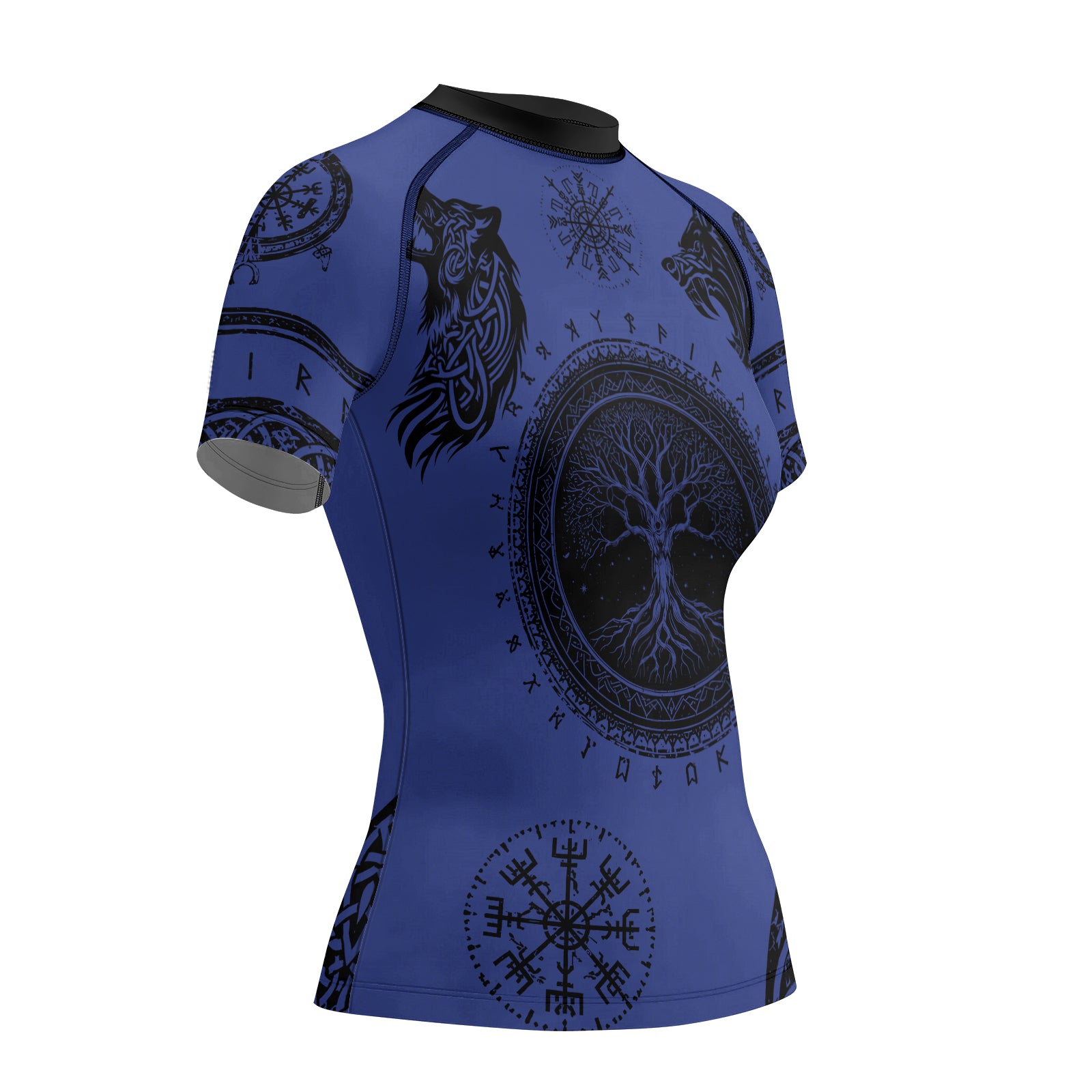 Rashninja Yggdrasil Bear Viking Women's Short Sleeve Rash Guard