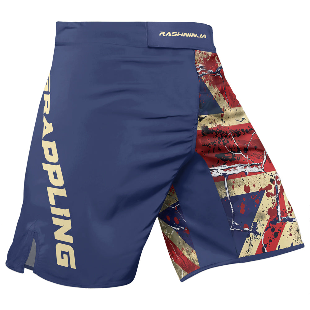 Rashninja Patriot United Kingdom Flag Men's Fight Shorts