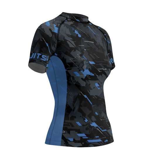 Rashninja Blue Triangle Women's Short Sleeve Rash Guard