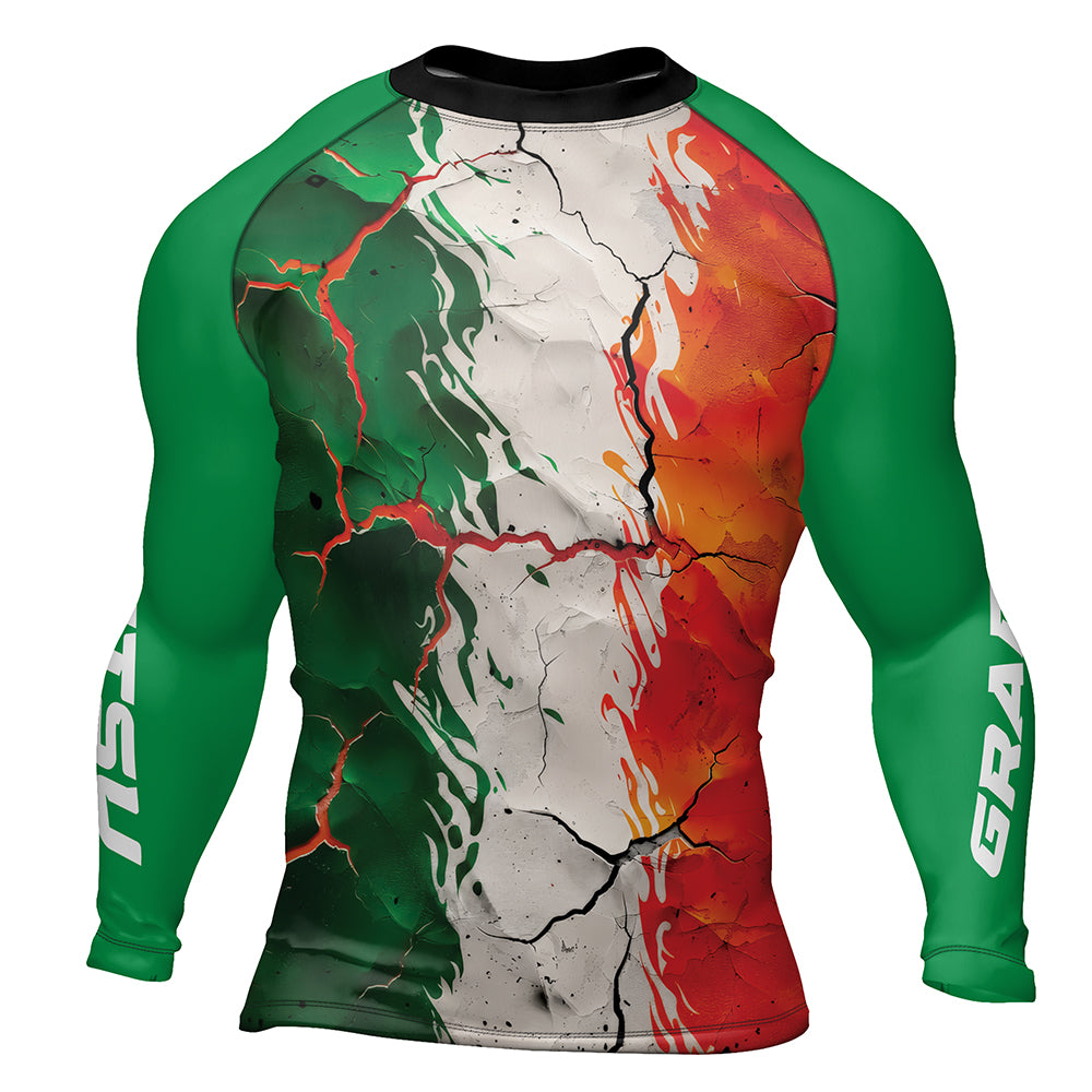 Rashninja Patriot Mexico Flag Men's Long Sleeve Rash Guard