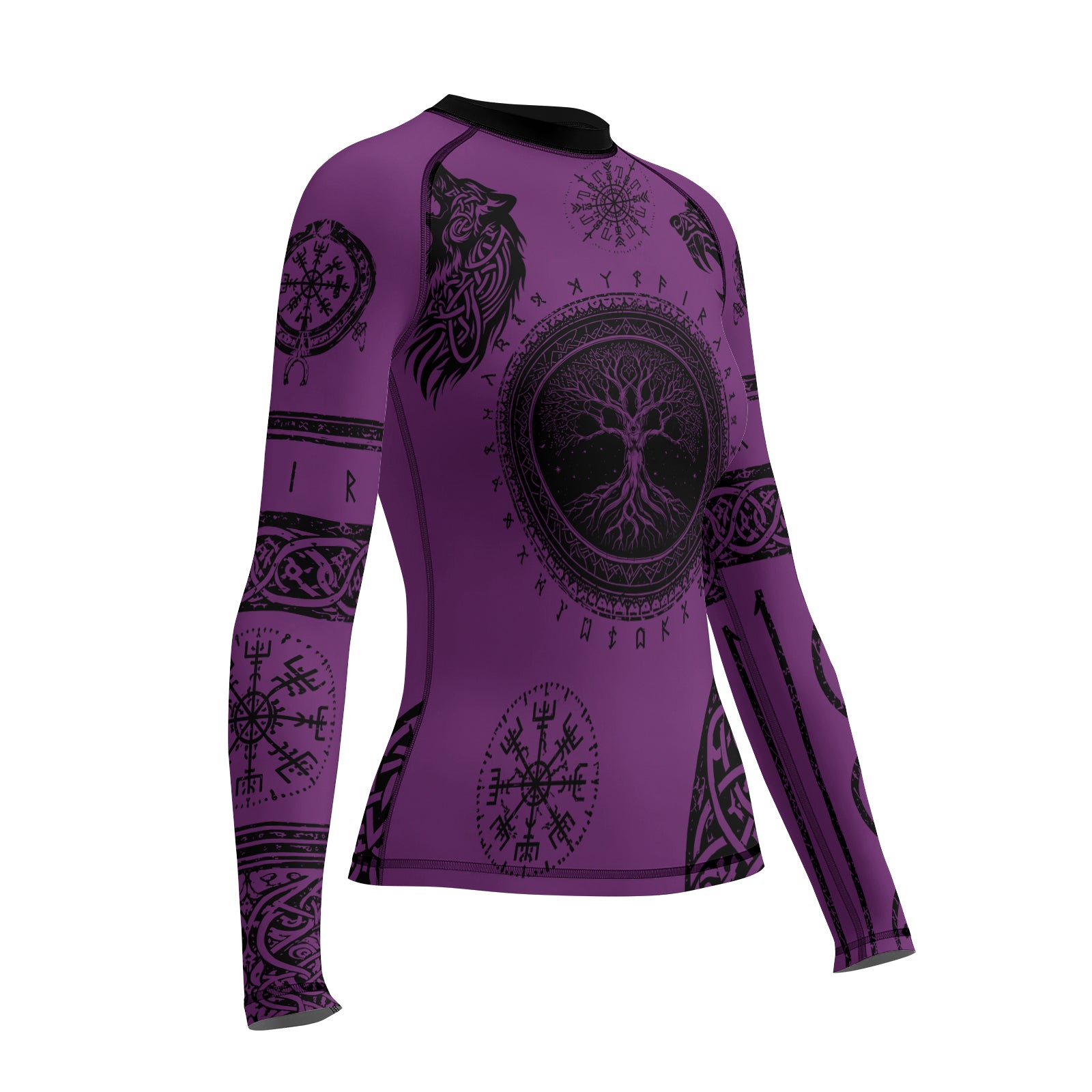 Rashninja Yggdrasil Bear Viking Women's Long Sleeve Rash Guard