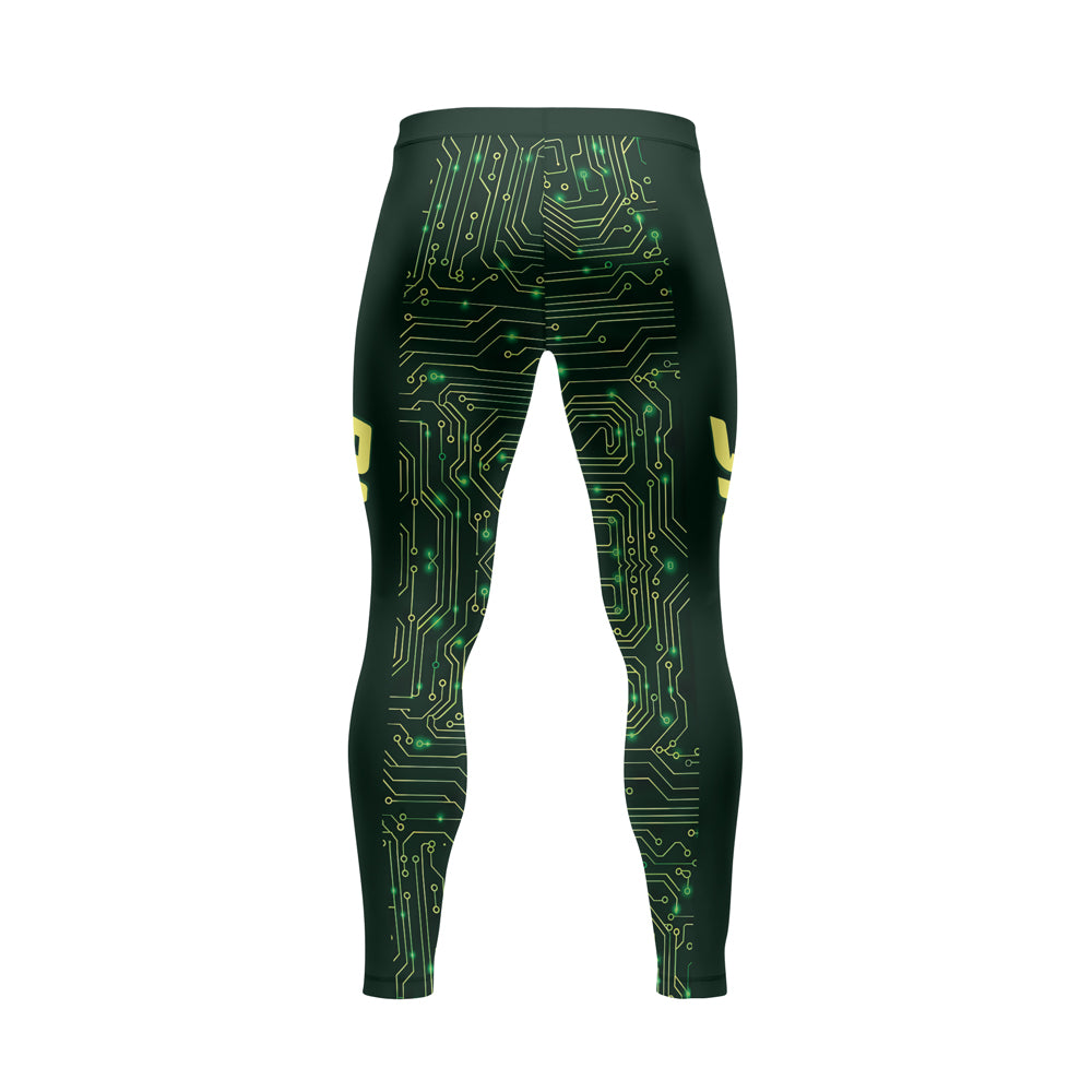 Rashninja Green Cyber Circuit Men's Spats