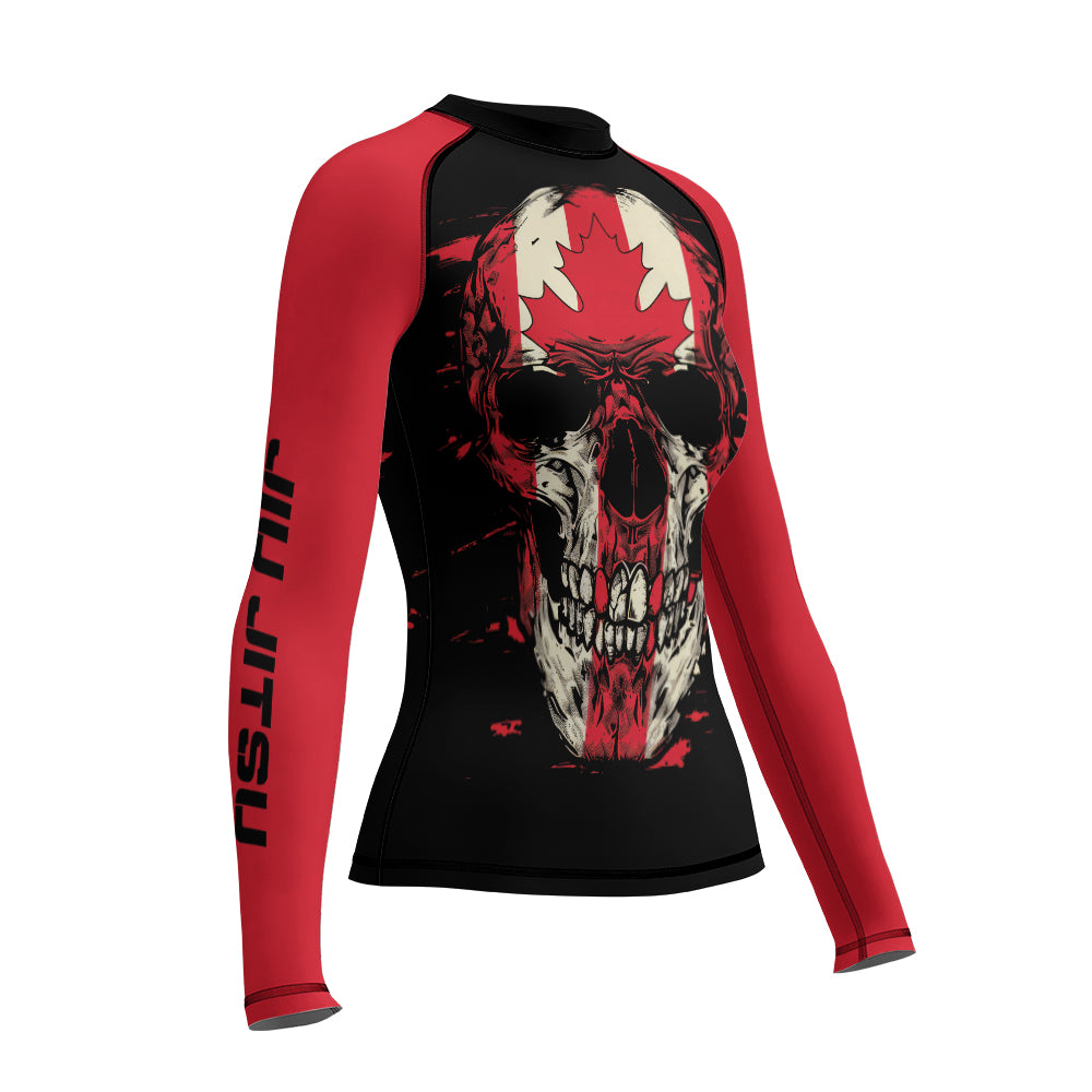 Rashninja Patriot Canada Flag Women's Long Sleeve Rash Guard