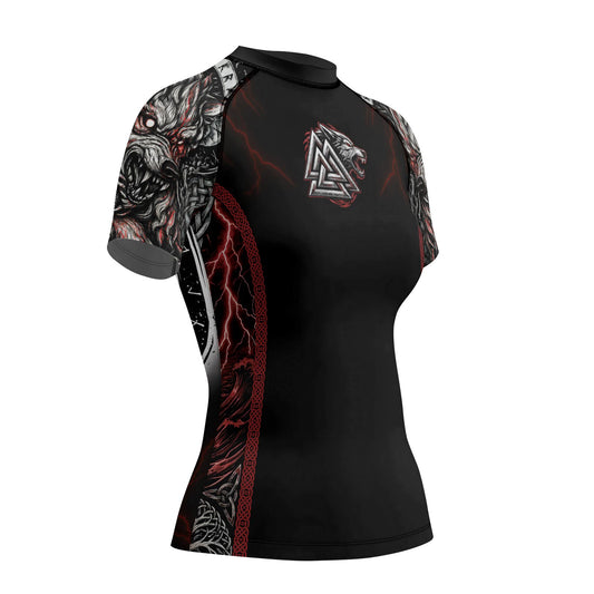 Rashninja Blood Fenrir Wolf Women's Long Sleeve Rash Guard