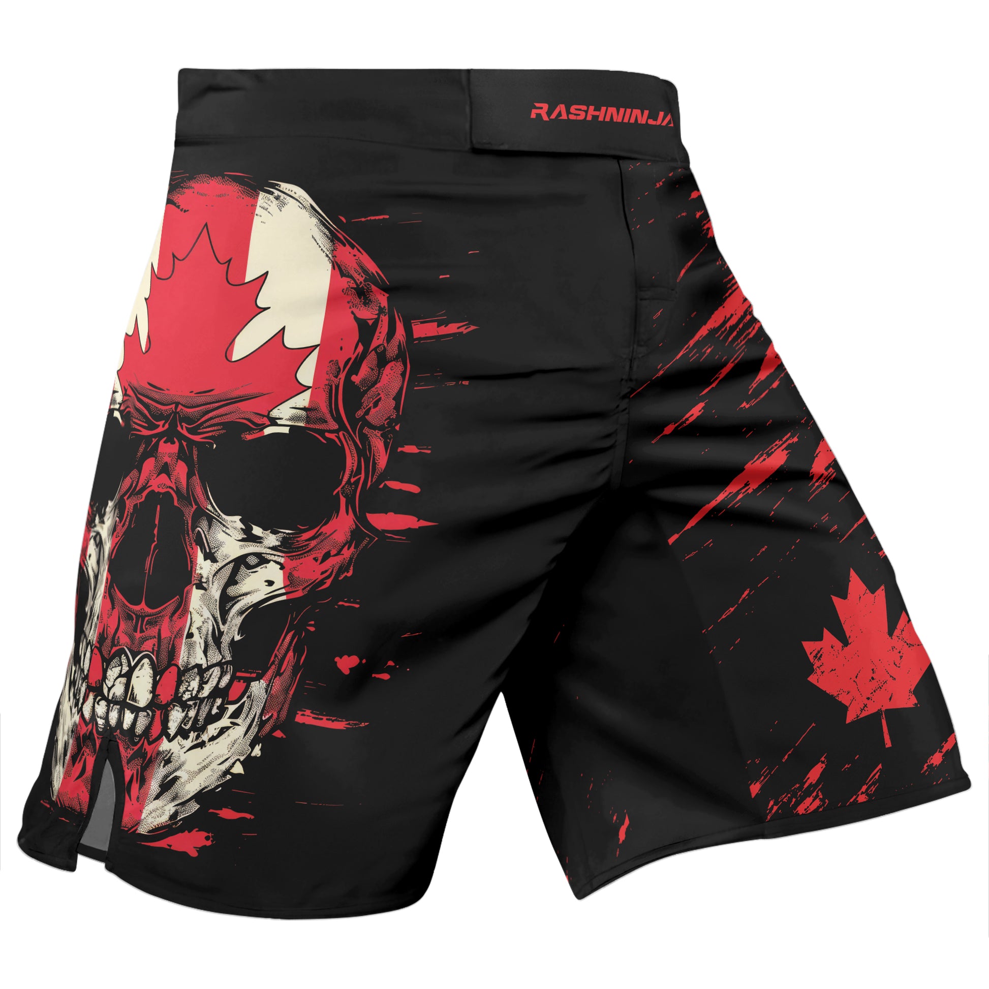 Rashninja Patriot Canada Flag Men's Fight Shorts