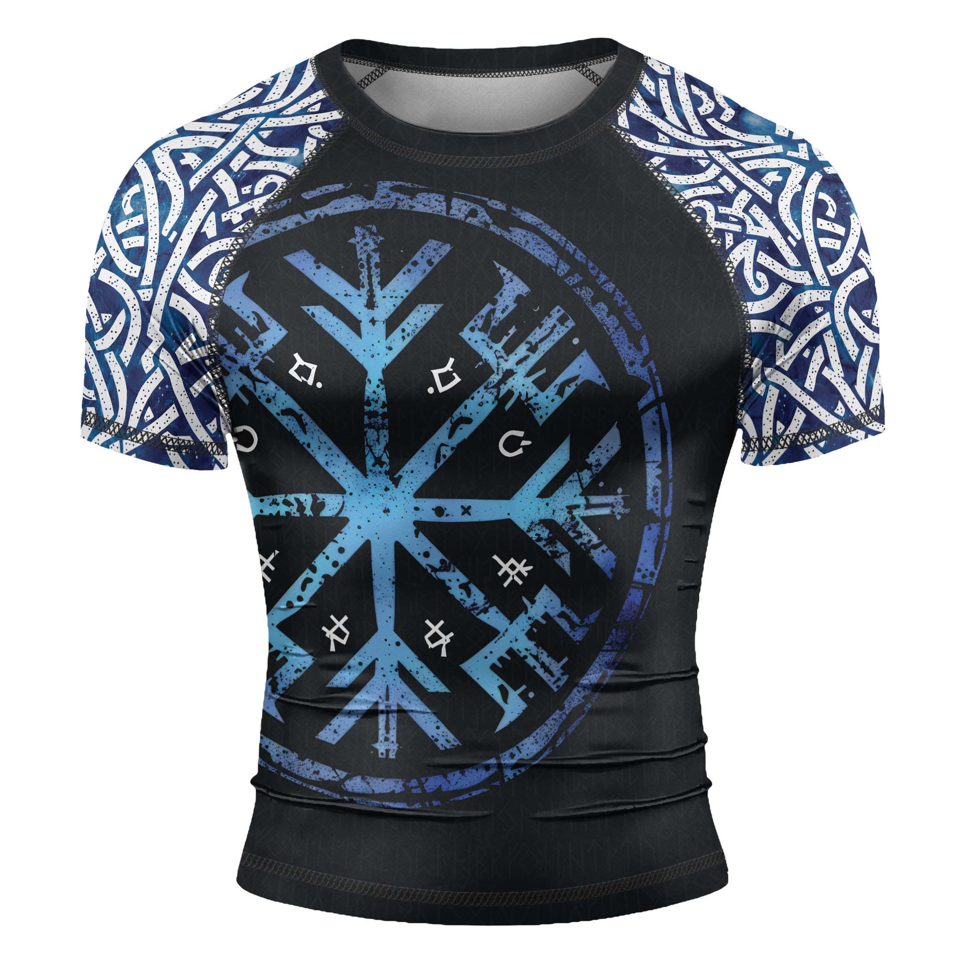 Rashninja Viking Helm of Awe Men's Short Sleeve Rash Guard