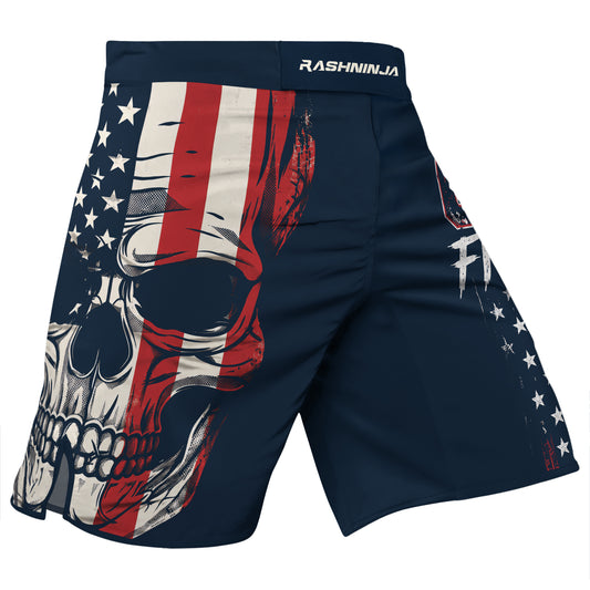 Rashninja USA Fighter Skull Men's Fight Shorts