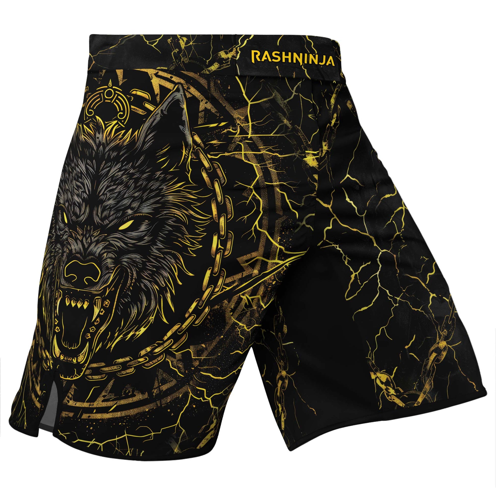 Rashninja Viking Fenrir Wol Men's Fight Shorts
