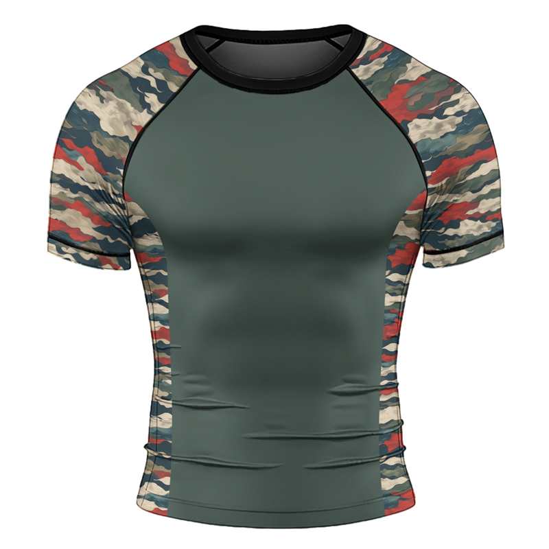 Rashninja Swiss Army Alpenflage Men's Short Sleeve Rash Guard