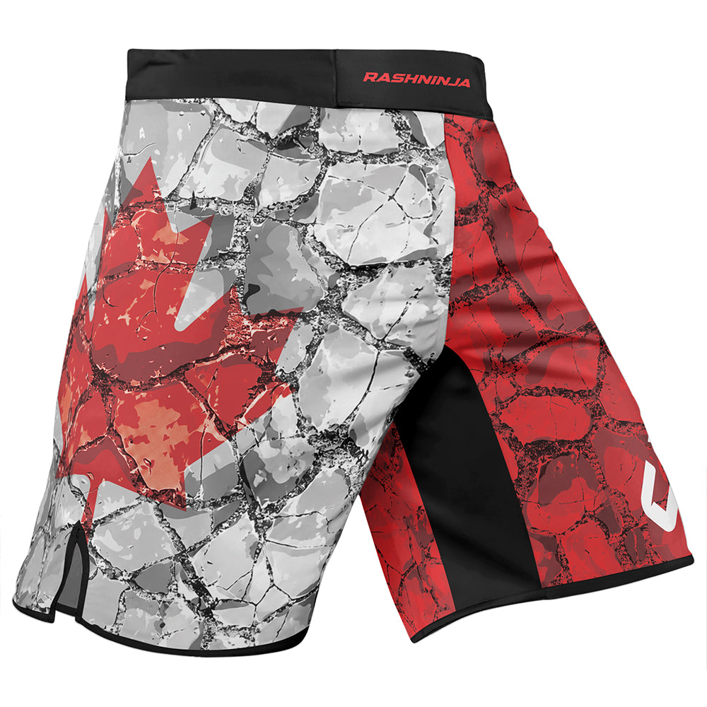 Rashninja Patriot Canada Flag Men's Fight Shorts
