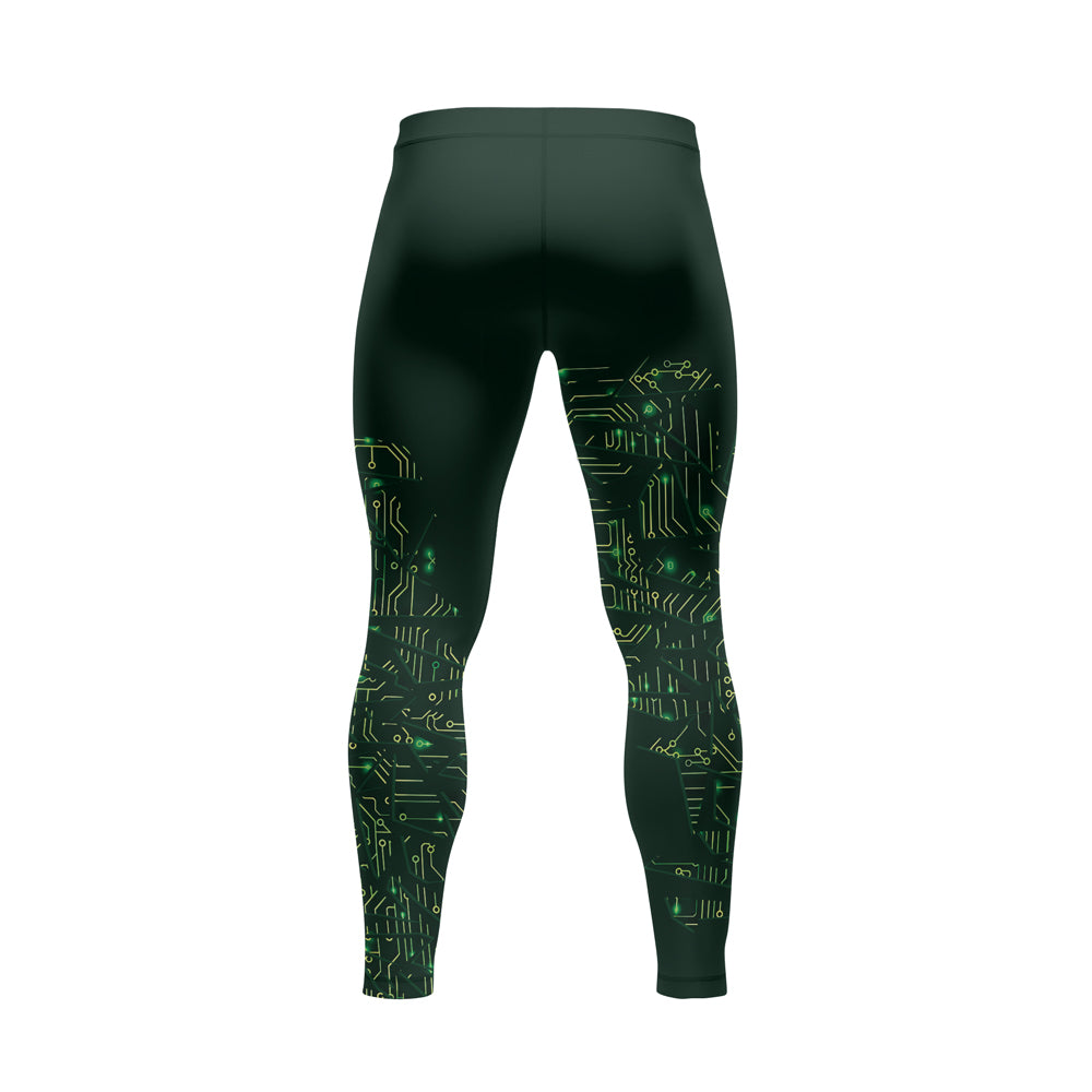 Rashninja Green Cyber Circuit Men's Spats