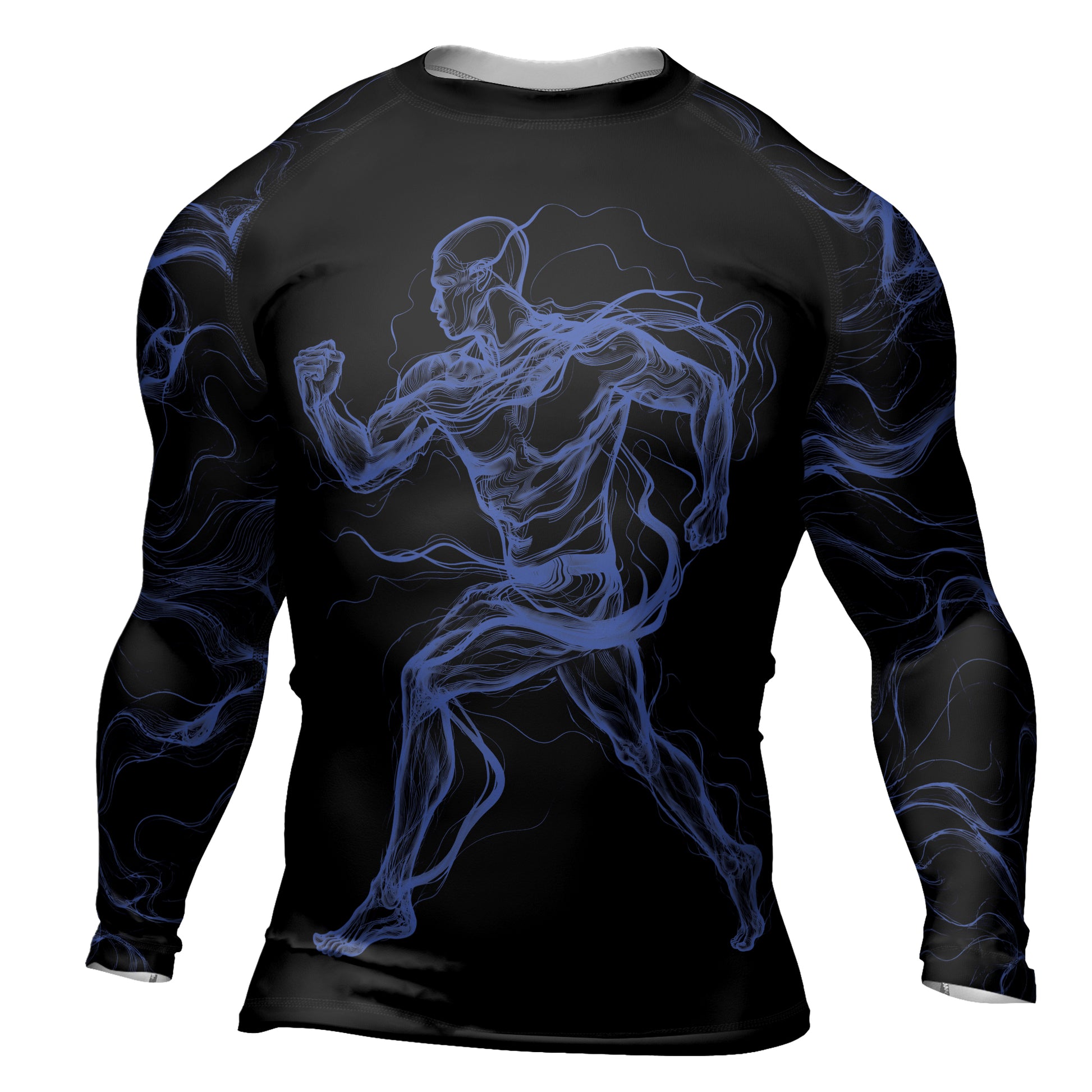 Rashninja Cyber Energy Motion Men's Long Sleeve Rash Guard