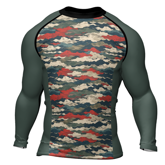 Rashninja Swiss Army Alpenflage Men's Long Sleeve Rash Guard