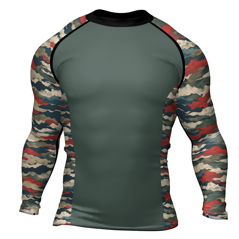 Rashninja Swiss Army Alpenflage Men's Long Sleeve Rash Guard