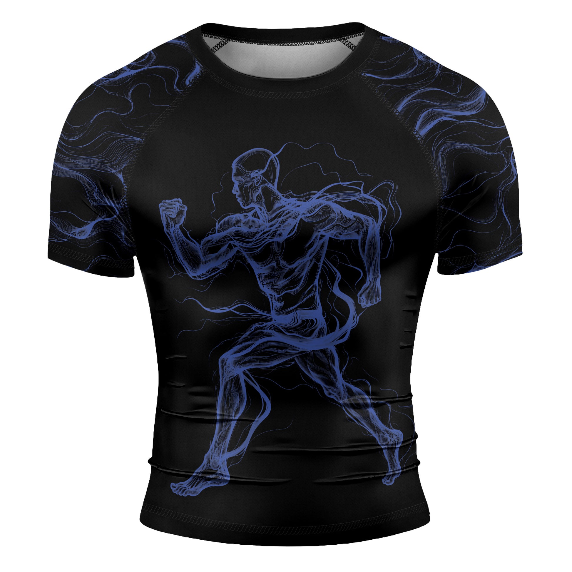 Rashninja Cyber Energy Motion Men's Short Sleeve Rash Guard