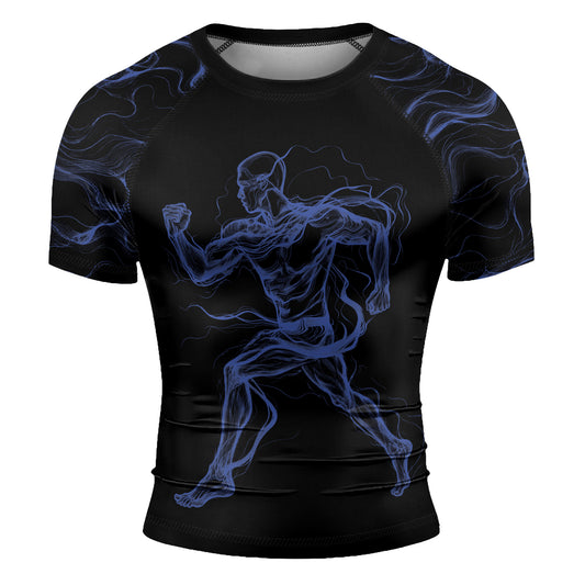 Rashninja Cyber Energy Motion Men's Short Sleeve Rash Guard