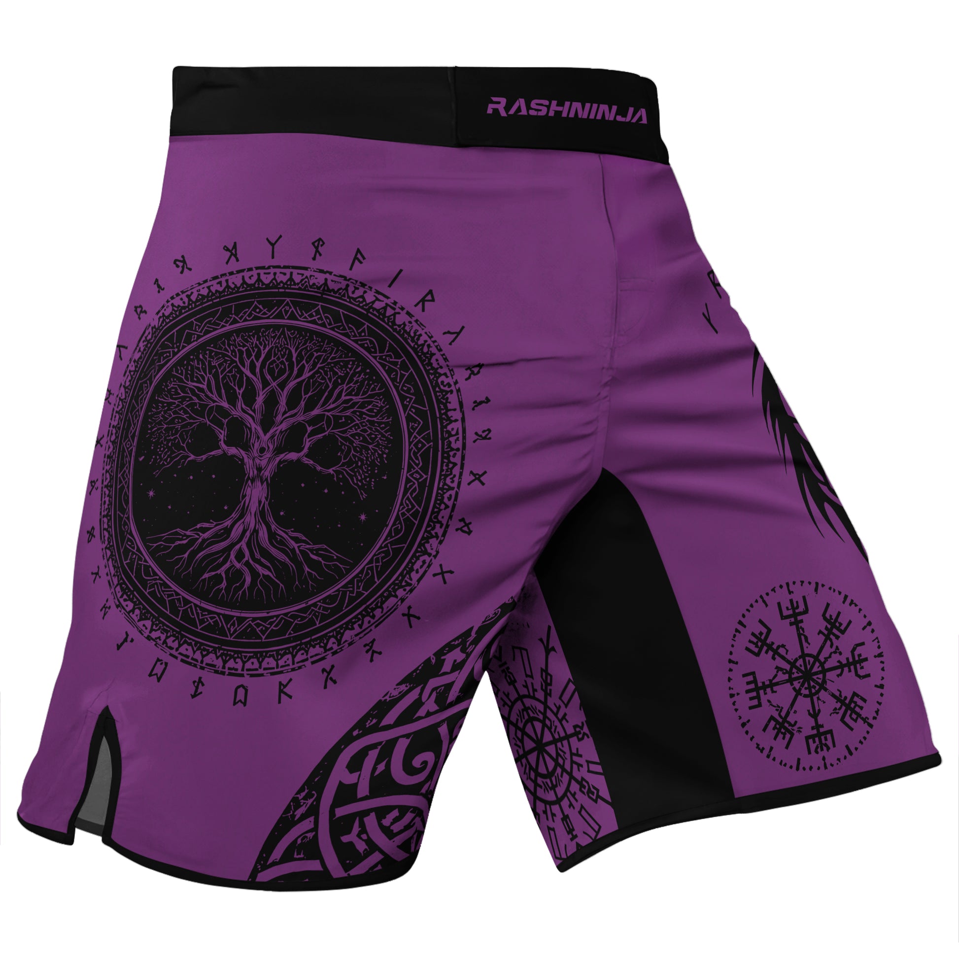 Rashninja Yggdrasil Bear Viking Men's Fight Shorts