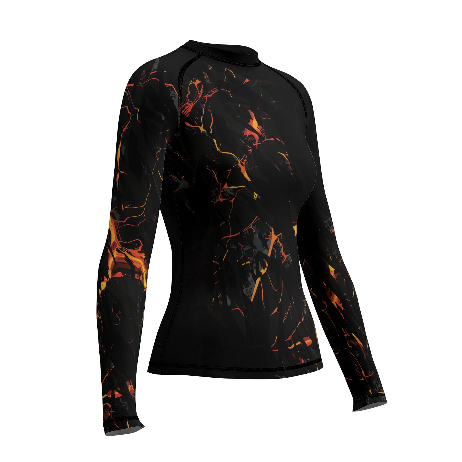 Rashninja Cyber Lava Women's Long Sleeve Rash Guard