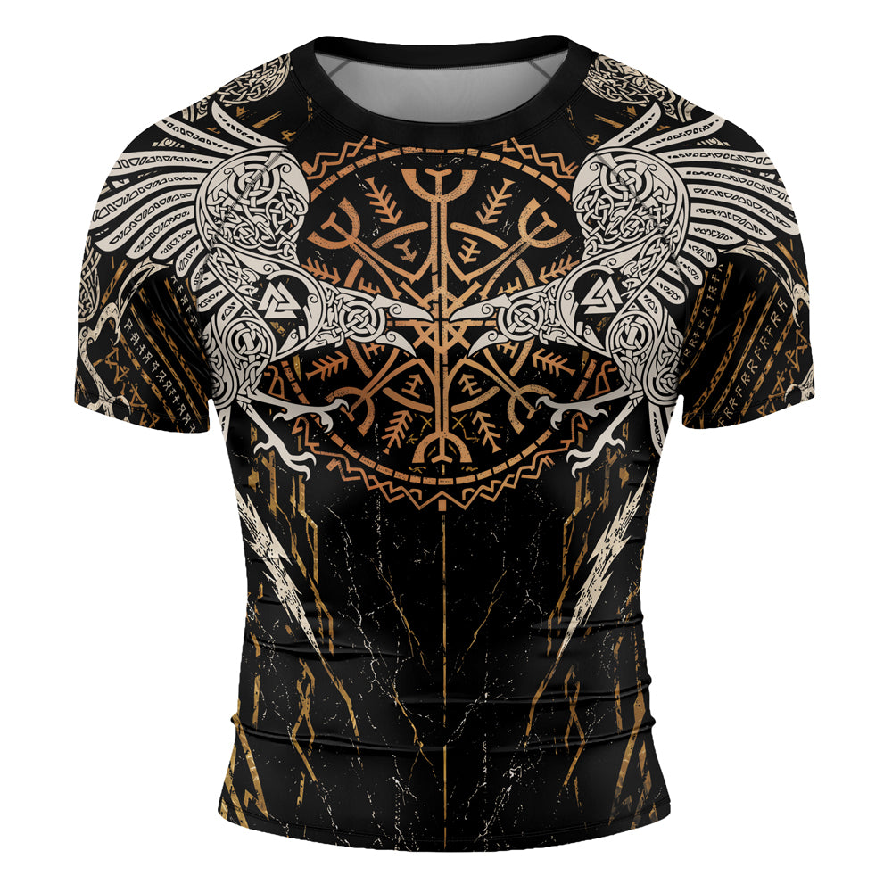 Rashninja Viking Raven Men's Short Sleeve Rash Guard