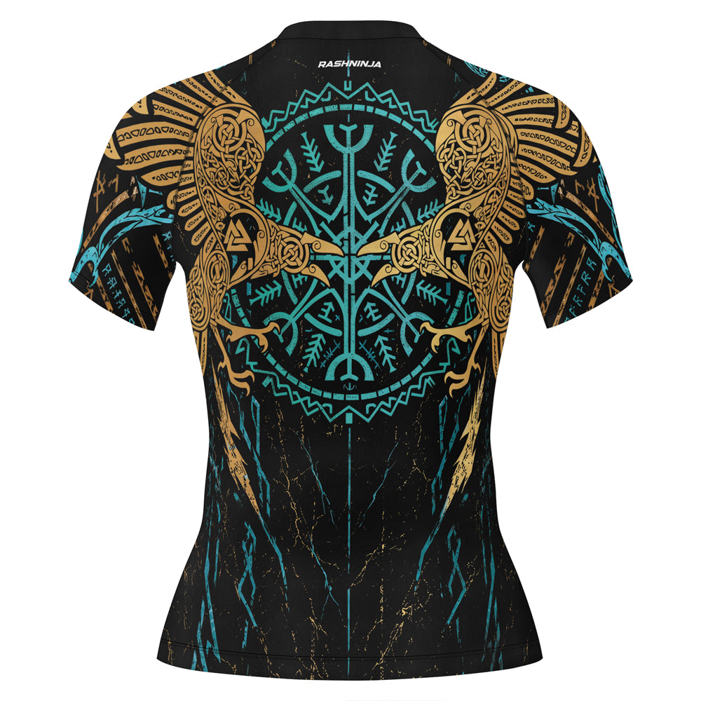 Rashninja Viking Raven Women's Short Sleeve Rash Guard