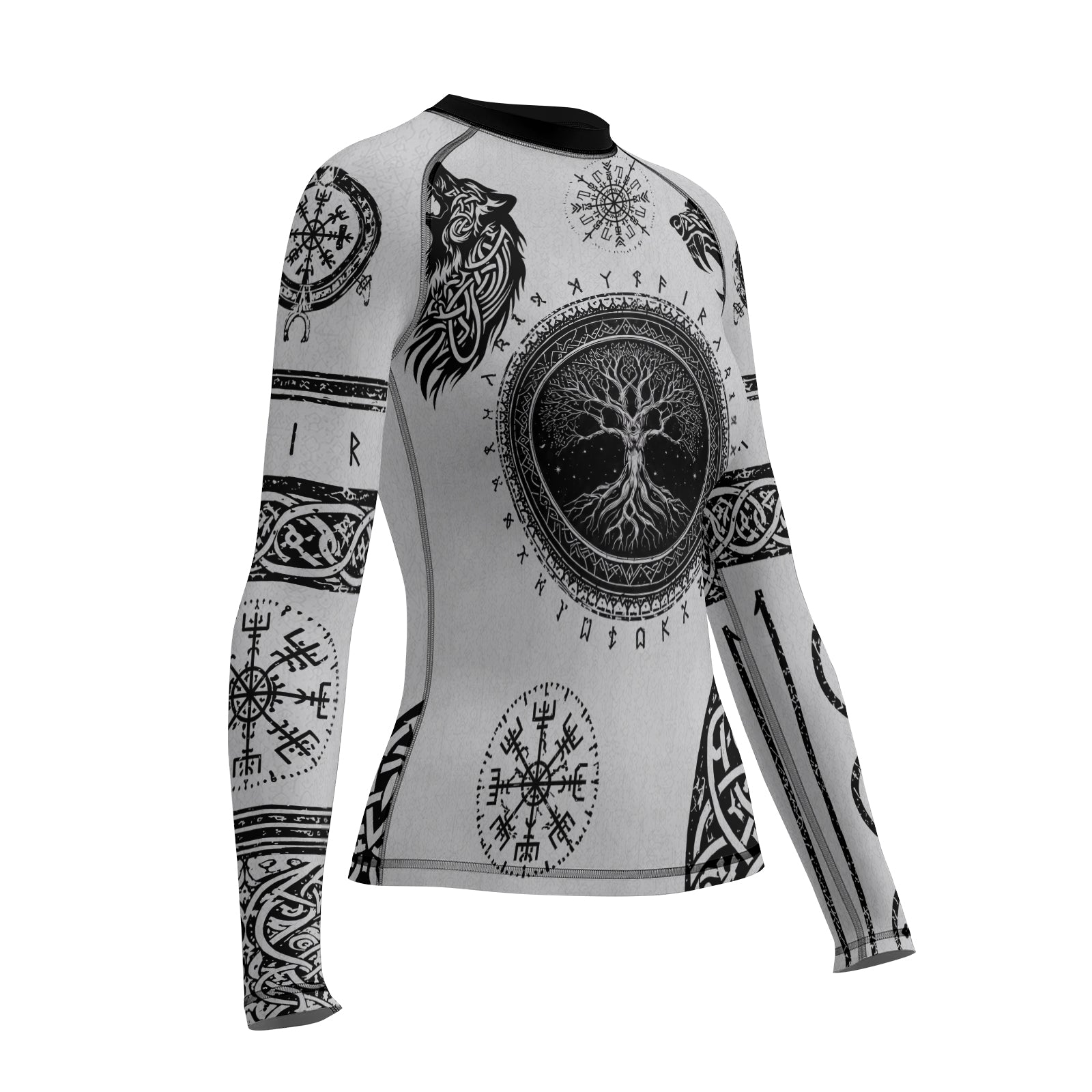 Rashninja Yggdrasil Bear Viking Women's Long Sleeve Rash Guard
