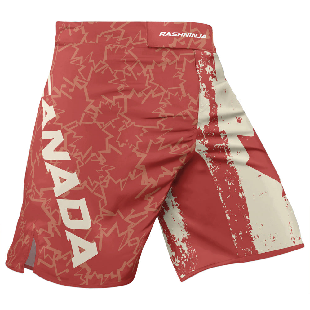 Rashninja Patriot Canada Flag Men's Fight Shorts
