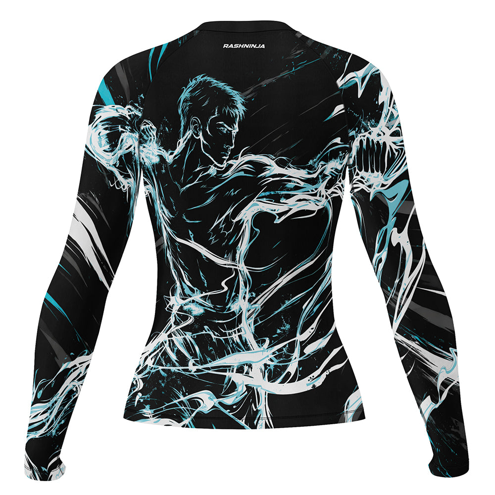 Rashninja Cyber Shadow Fighter Women's Long Sleeve Rash Guard
