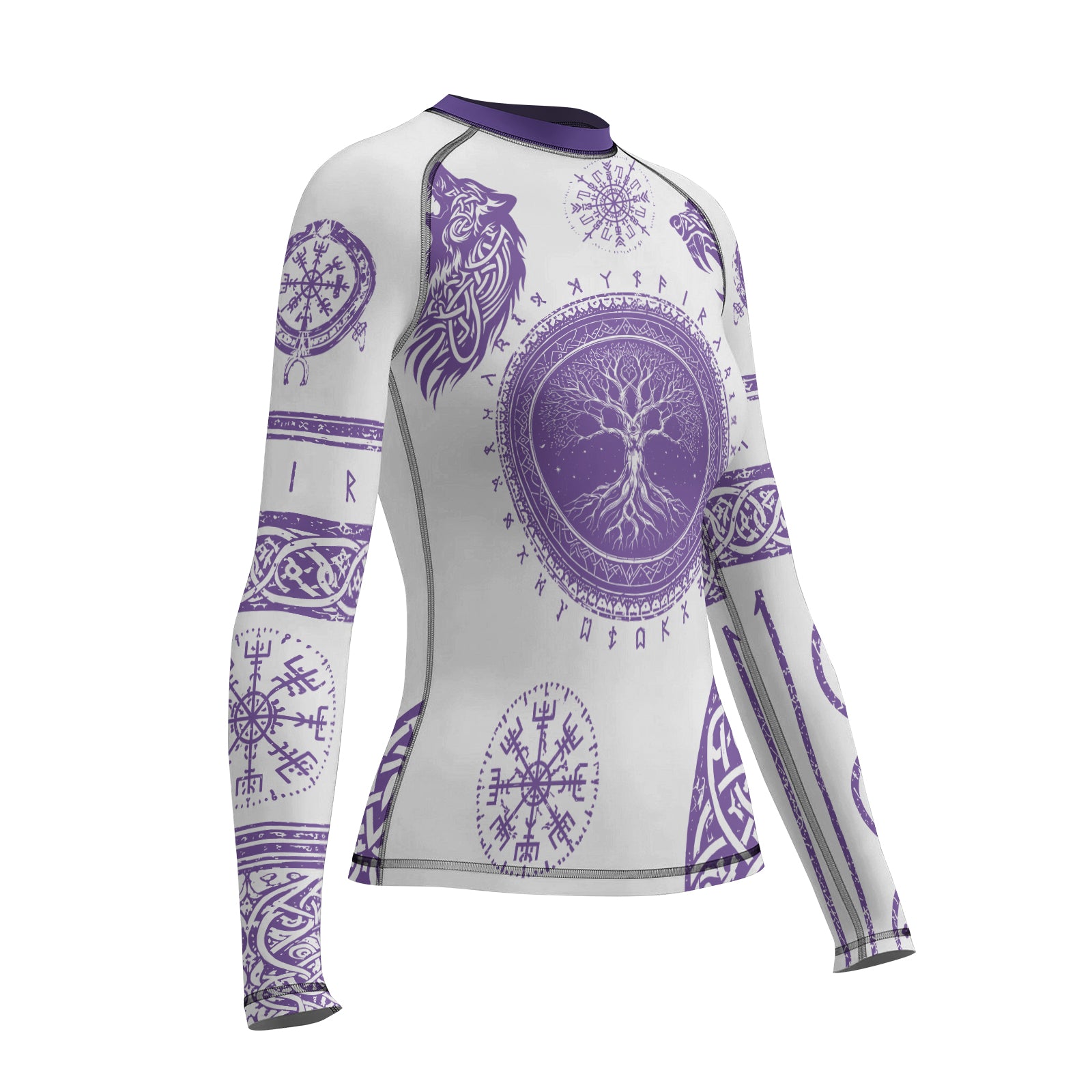 Rashninja Yggdrasil Bear Viking Women's Long Sleeve Rash Guard