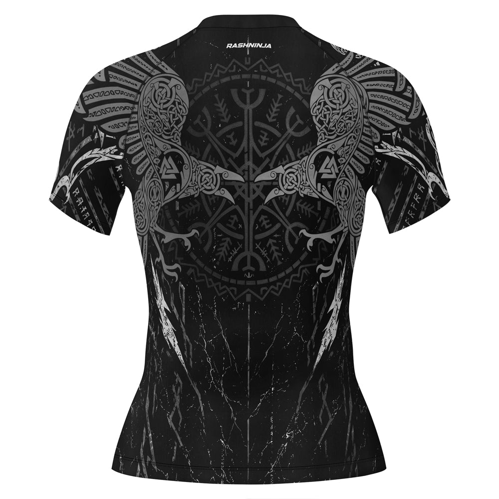 Rashninja Viking Raven Women's Short Sleeve Rash Guard