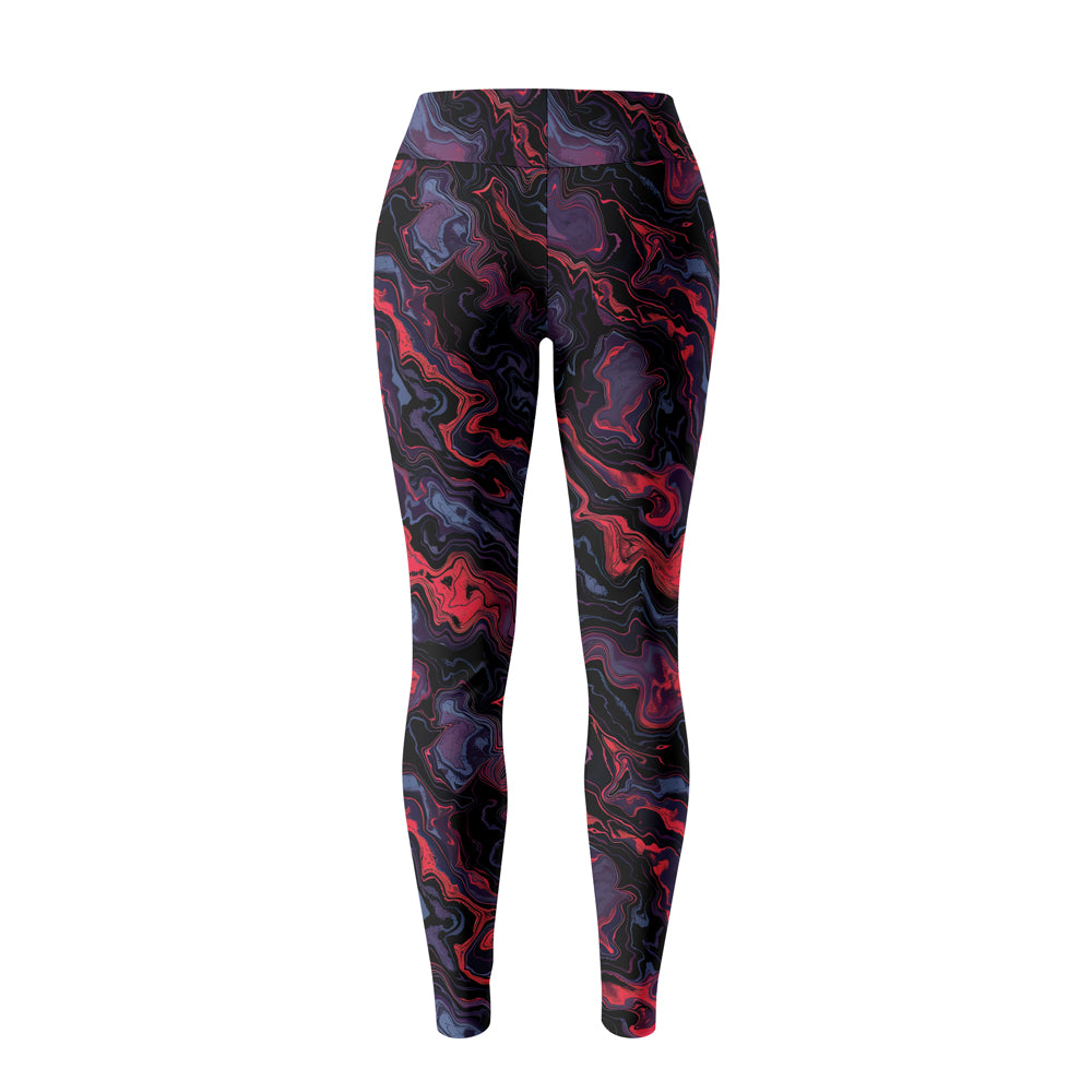 Rashninja Red Cyber Marble Women's Leggings