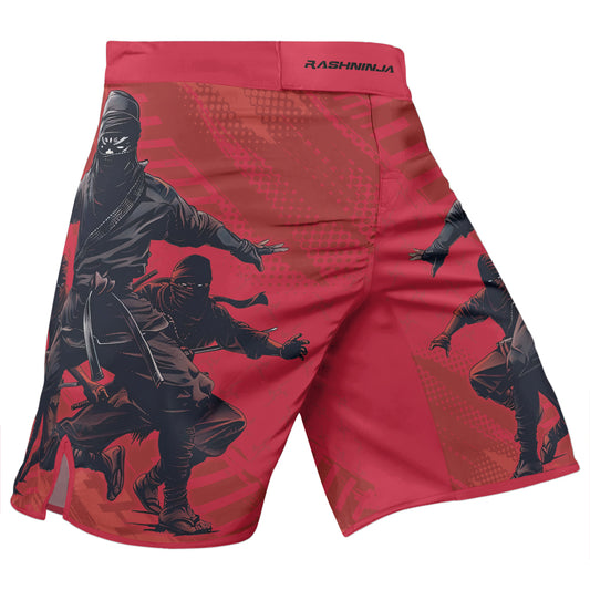 Rashninja Ninja Red Assault Men's Fight Shorts
