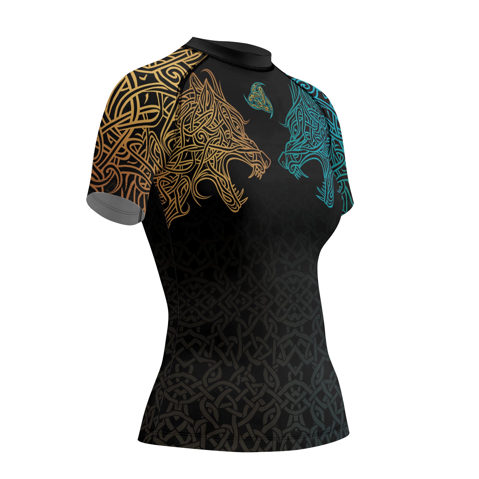 Rashninja Norse Viking Wolf Women's Short Sleeve Rash Guard