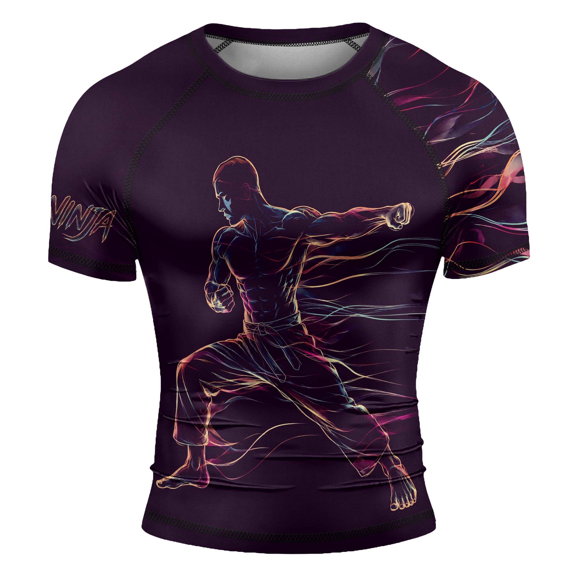 Rashninja Cyber Energy Fighter Men's Short Sleeve Rash Guard