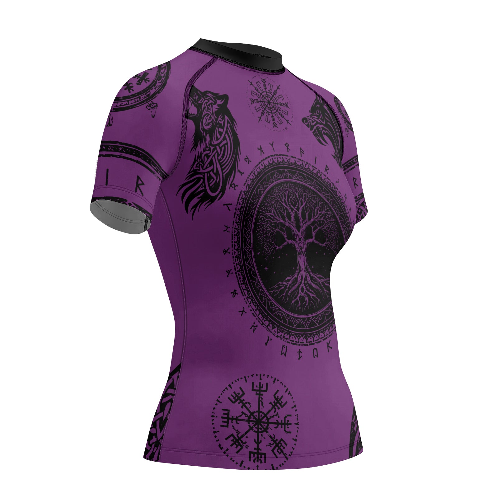 Rashninja Yggdrasil Bear Viking Women's Short Sleeve Rash Guard