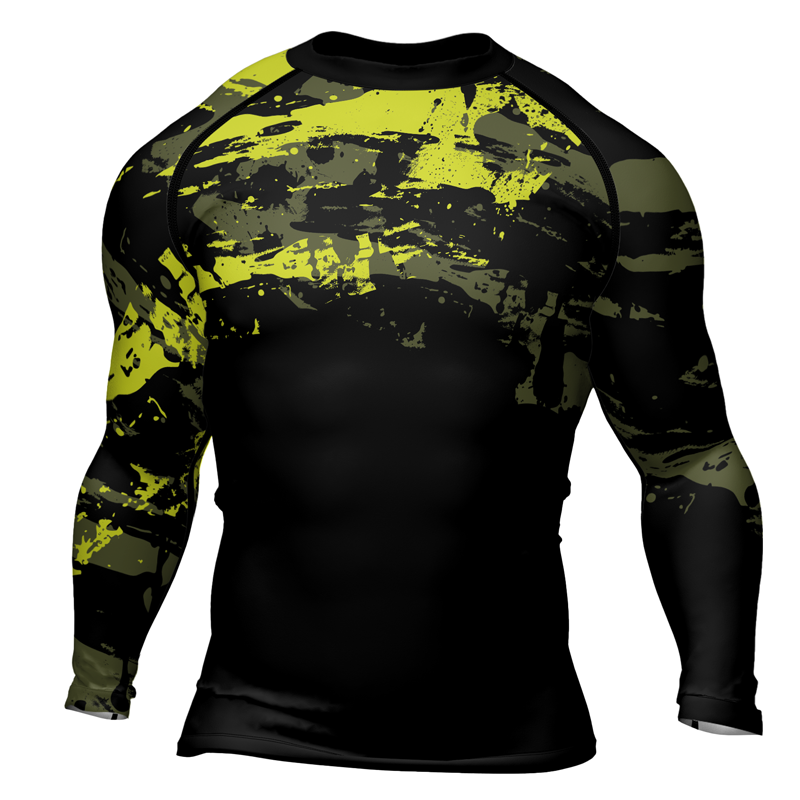 Rashninja Paint Streak Camouflage Men's Long Sleeve Rash Guard