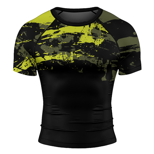 Rashninja Paint Streak Camouflage Men's Short Sleeve Rash Guard