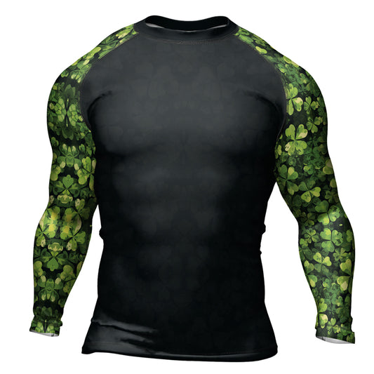 Rashninja Shamrock Warrior Men's Long Sleeve Rash Guard